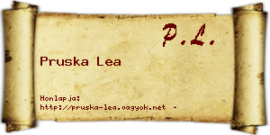 Pruska Lea névjegykártya